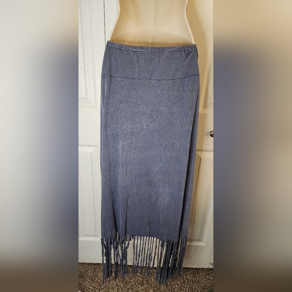 Nostalgia fringe maxi wrap skirt boho bohemian festival size medium western - Picture 4 of 8